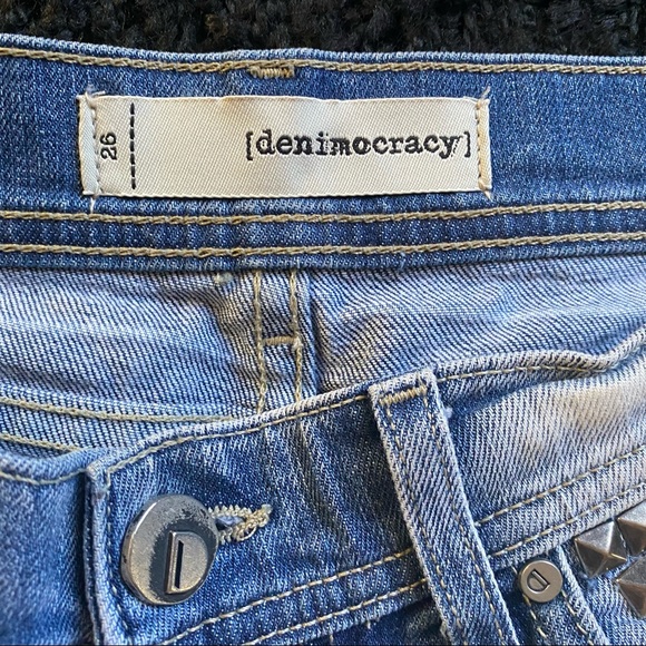 Denimocracy Studded Frayed Jean Shorts - Picture 2 of 6